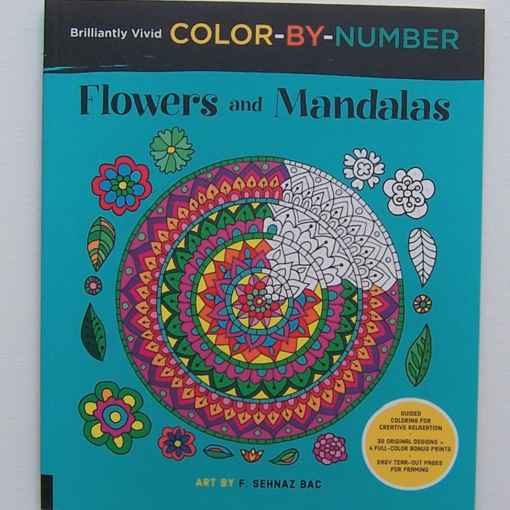 Flowers and Mandalas COLOR-BY-NUMBER